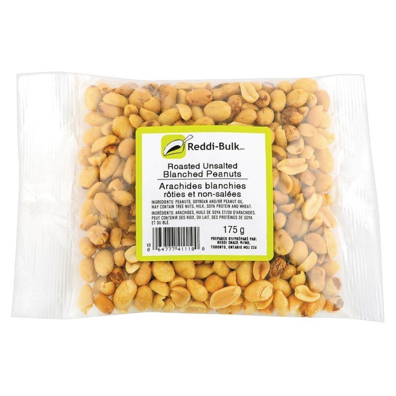 Reddi-Bulk Roasted Unsalted Blanched Peanuts 175 g