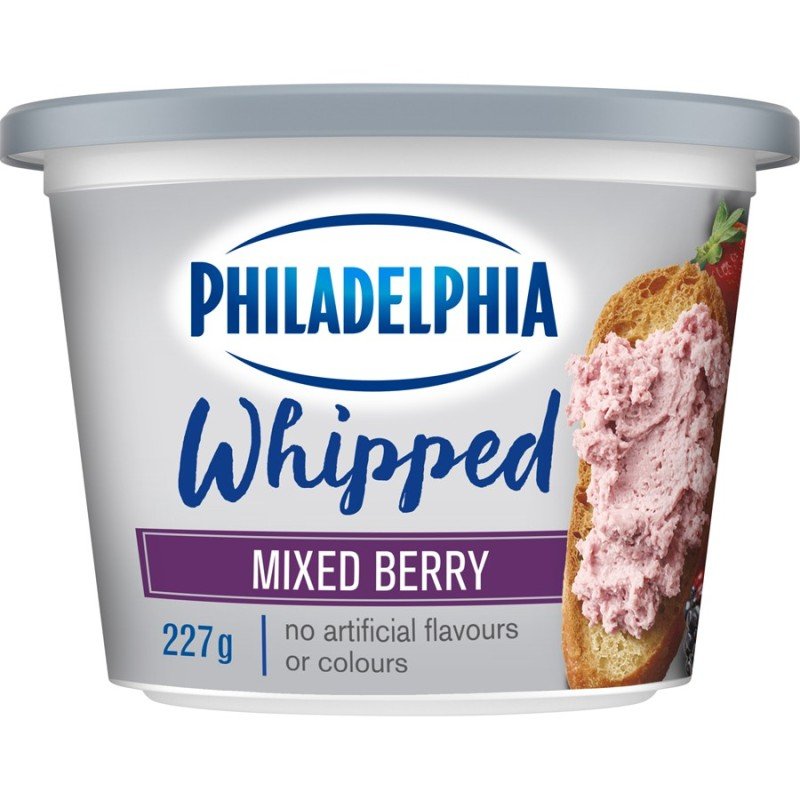 Kraft Philadelphia Cream Cheese Whipped Mixed Berry 227 g