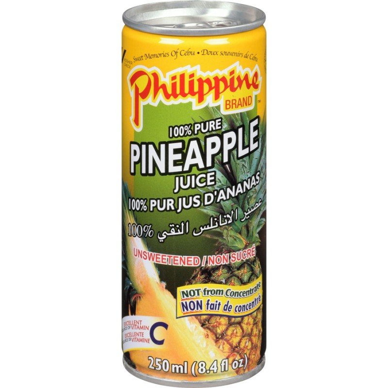 Philippine Brand 100% Pure Pineapple Juice 250 ml