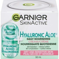 Garnier Skin Naturals Hyaluronic Aloe Cream Dry and Sensitive Skin Vegan Formula 50 ml