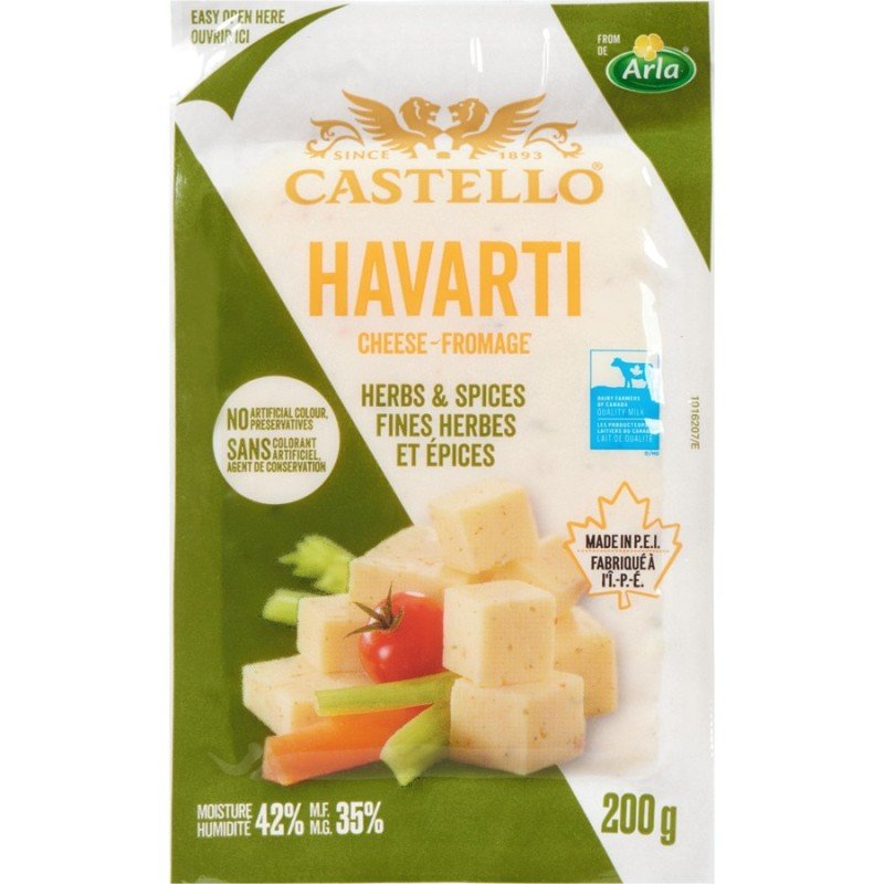 Arla Castello Havarti Cheese Herbs & Spices 200 g