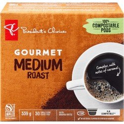 PC Gourmet Medium Roast Coffee K-Cups 30's