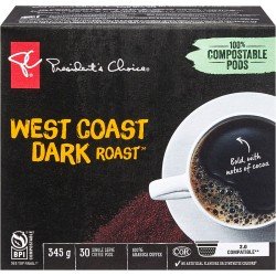 PC Gourmet West Coast Dark Roast Coffee K-Cups 30's