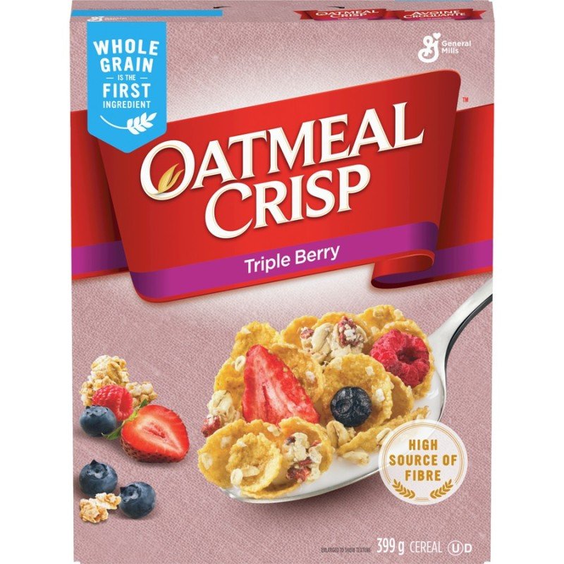 General Mills Oatmeal Crisp Cereal Triple Berry 399 g