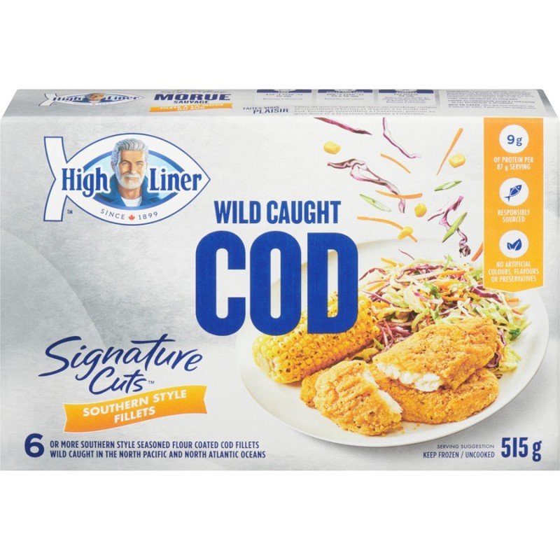 High Liner Signature Cuts Wild Caught Cod Southern Style Fillets 515 g