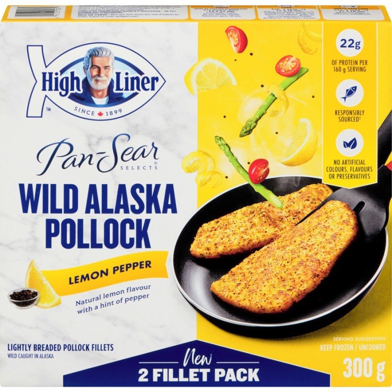 High Liner Pan Sear Wild Alaska Pollock Lemon Pepper 300 g
