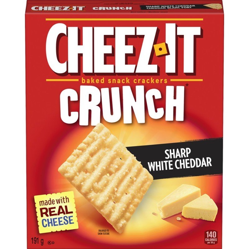 Cheez-It Baked Snack Crackers Crunch Sharp White Cheddar 191 g