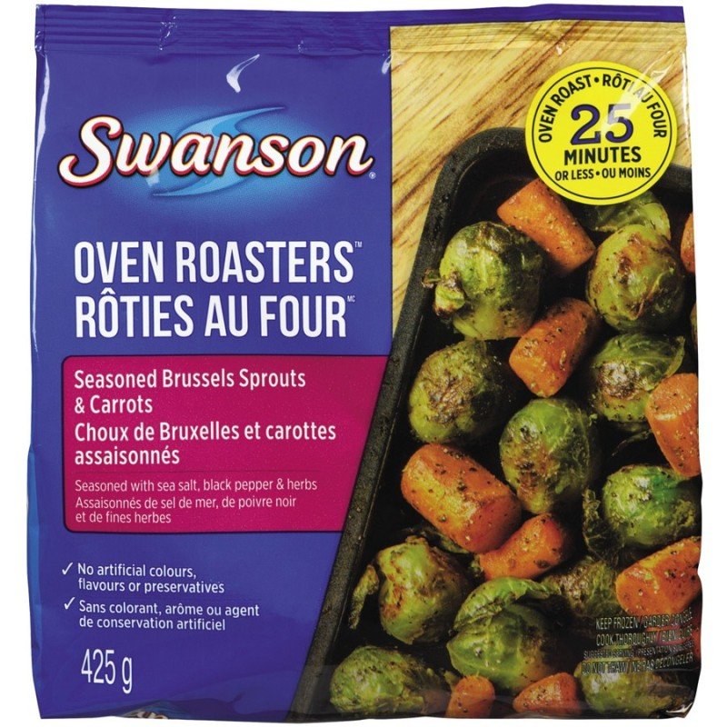 Swanson Oven Roasters Seasoned Brussel Sprouts & Carrots 425 g