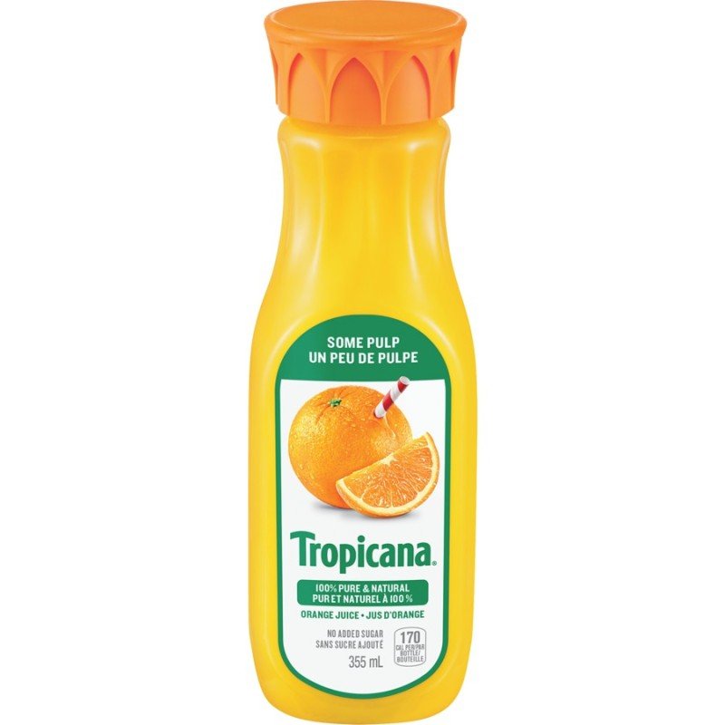 Tropicana Orange Juice Homestyle Some Pulp 355 ml