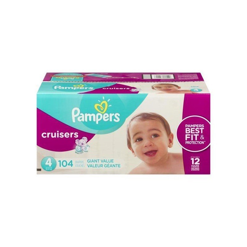 Pampers Cruisers Diapers Giant Pack Size 4 104's