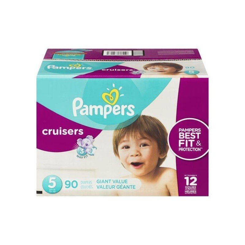 Pampers Cruisers Diapers Giant Pack Size 5 90's