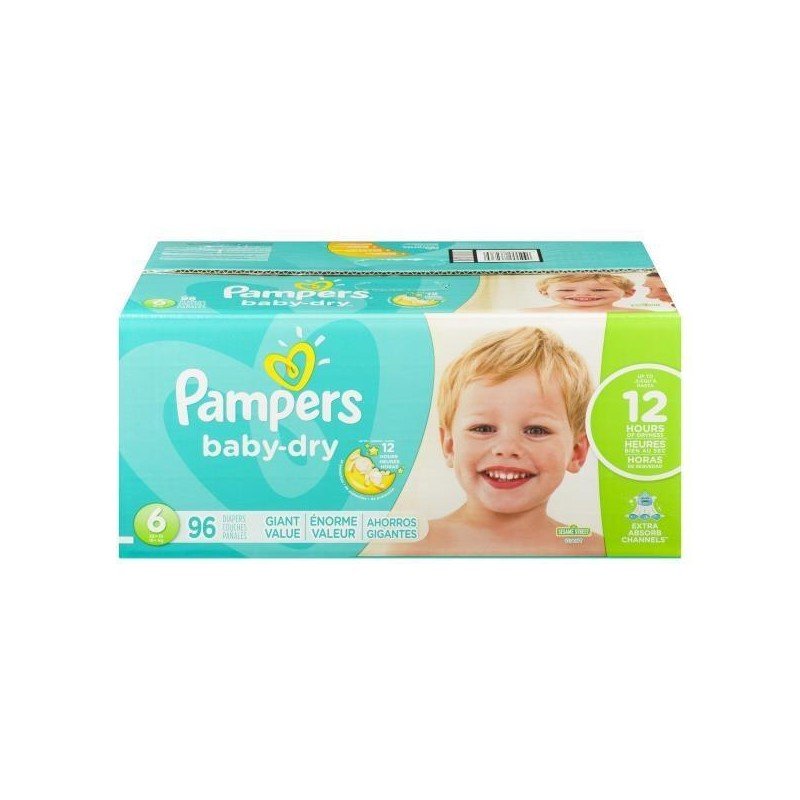 Pampers Baby Dry Diapers Size 6 Giant Value 96’s