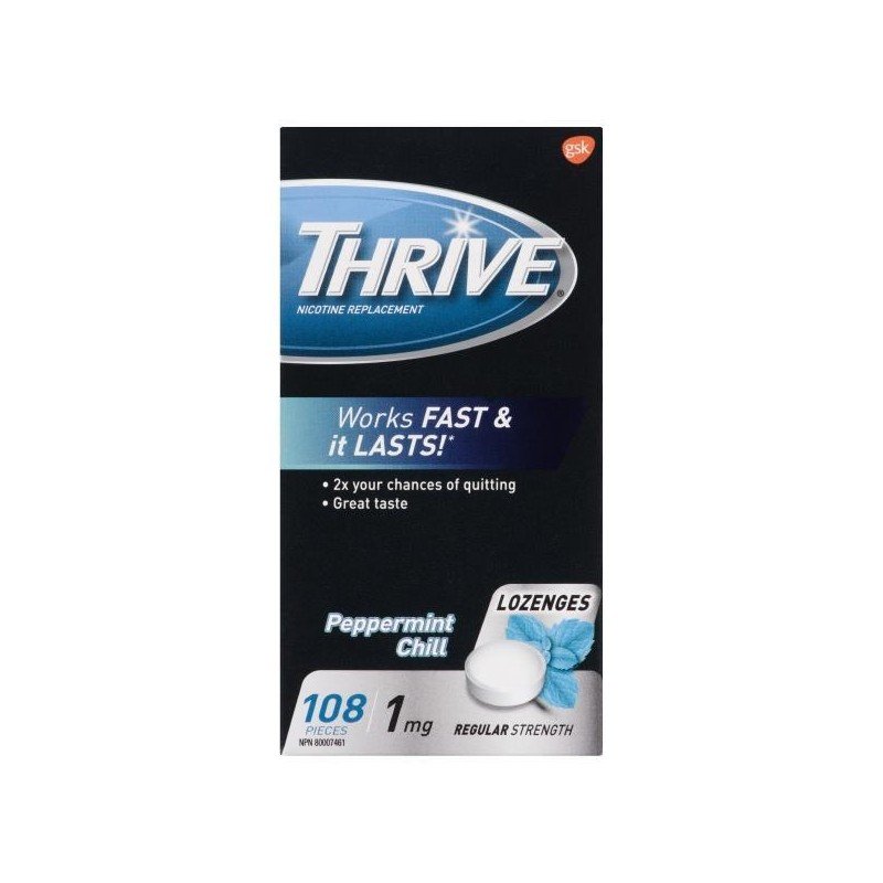 Thrive Nicotine Replacement 1mg Lozenges Peppermint Chill 108’s