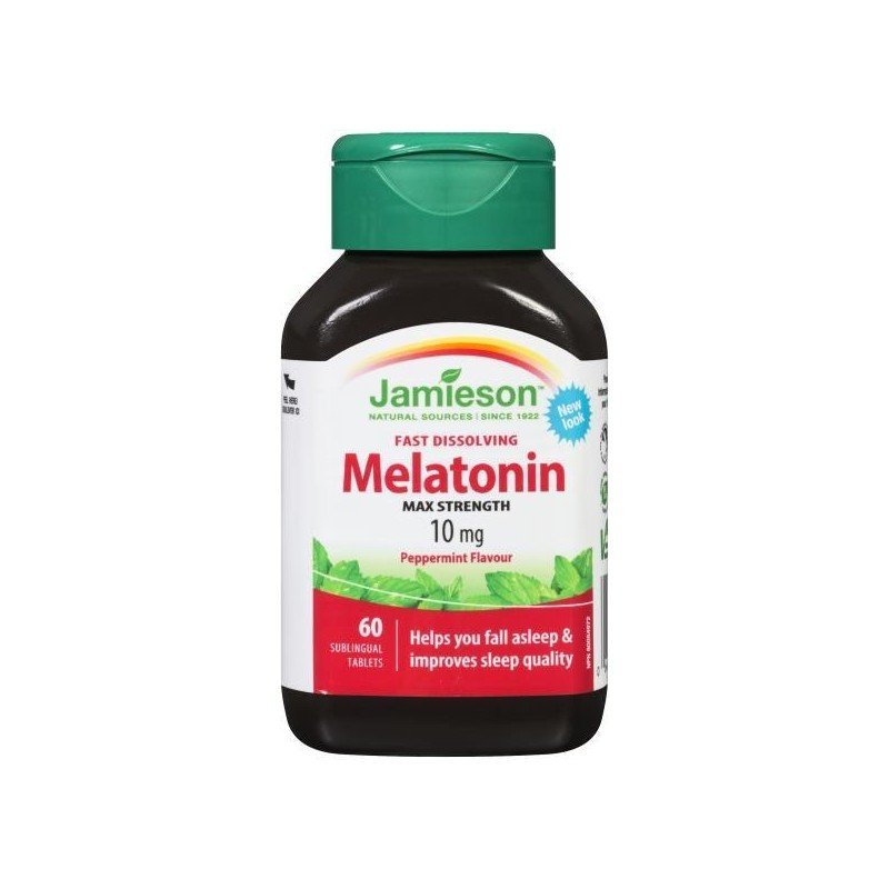 Jamieson Melatonin 10 mg Peppermint Sub-Lingual Tablets 60’s