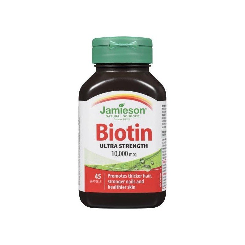 Jamieson 10 x Stronger Biotin 10000 mcg Softgels 45's