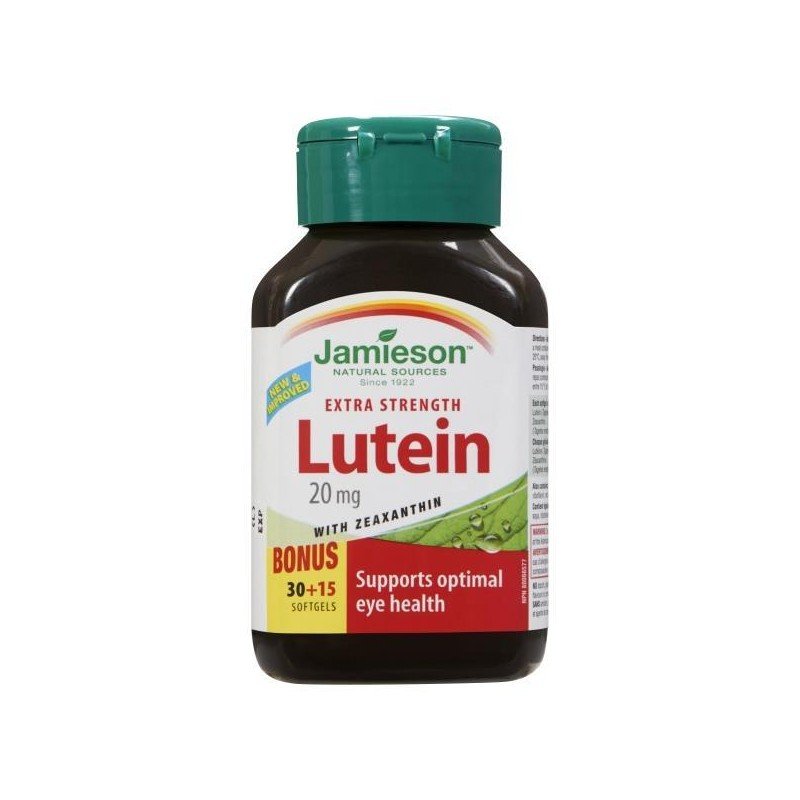 Jamieson Extra Strength Lutein with Zeaxanthin 20 mg Softgels 45’s