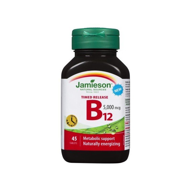 Jamieson Timed Release B12 5000 mcg Tablets 45's