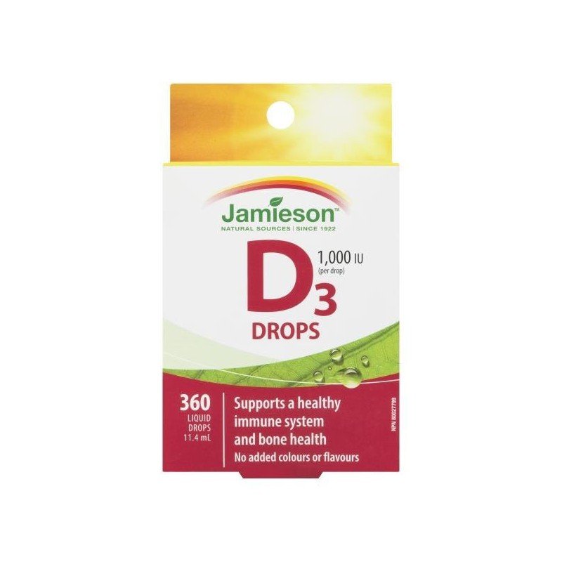 Jamieson Vitamin D Droplets 1000 IU 360 Droplets 11.4 ml