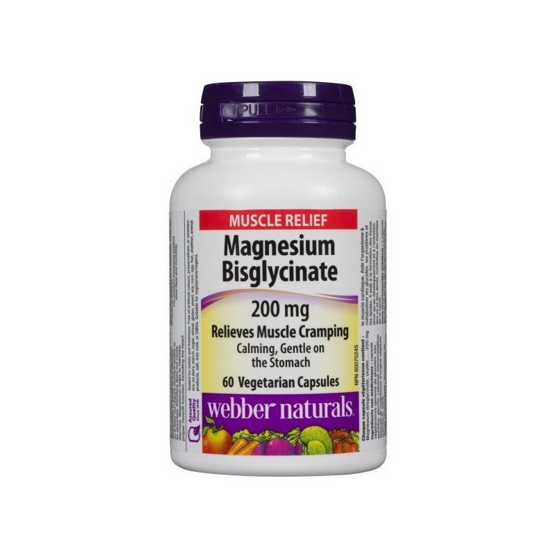 Webber Naturals Magnesium Bisglycinate 200 mg 60’s