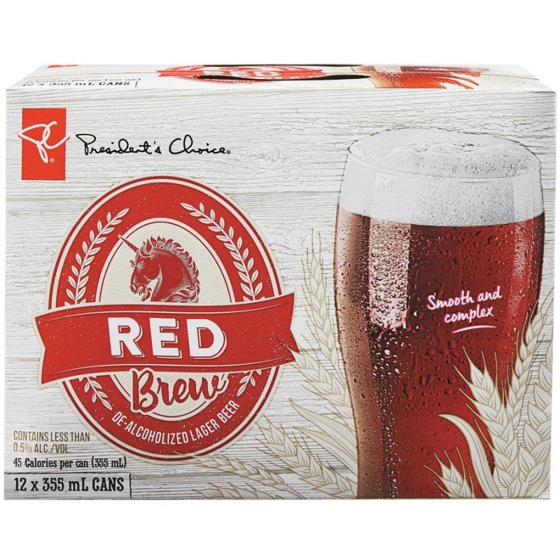 PC Red Brew De-Alcoholized Lager Beer 12 x 355 ml