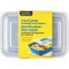 No Name Meal Prep Rectangular Food Containers Blue 10 Pieces