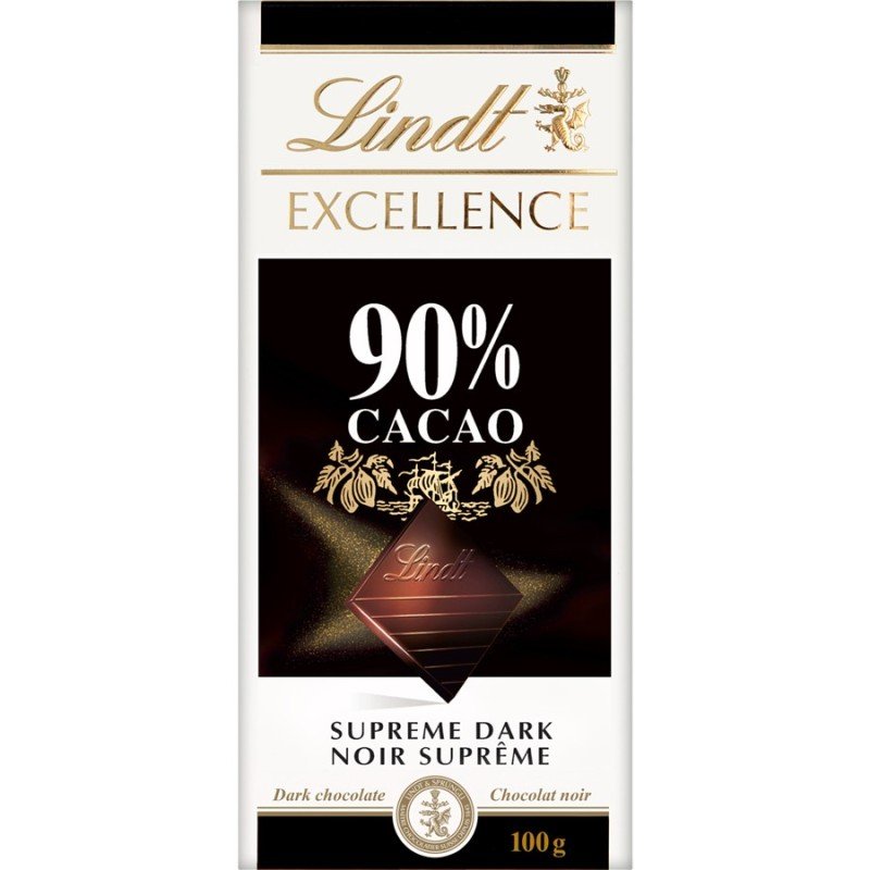 Lindt Excellence 90% Cacao Dark Chocolate 100 g