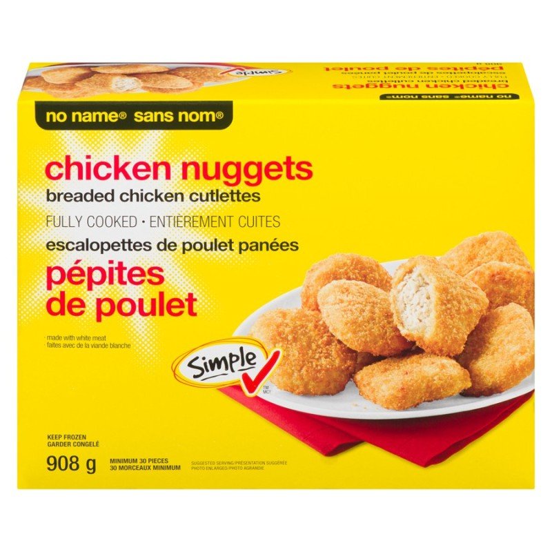 No Name Chicken Nuggets Breaded Chicken Cutlettes 908 g