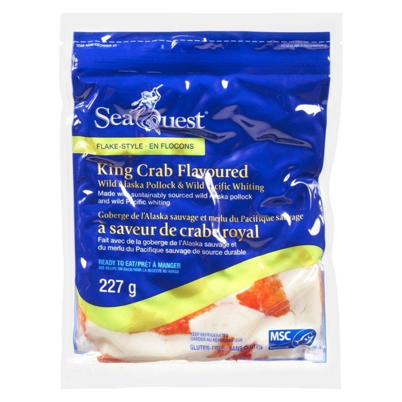 SeaQuest Pollock King Crab Flavored Flake Style 227 g