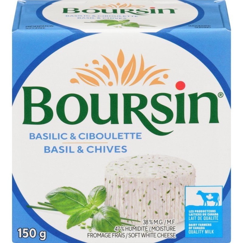 Boursin Gourmet Cheese Bouquet of Basil & Chive 150 g