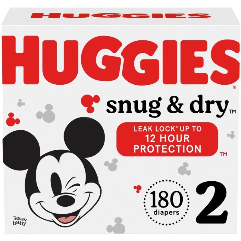 Huggies Snug & Dry Diapers Club Pack Size 2 180's