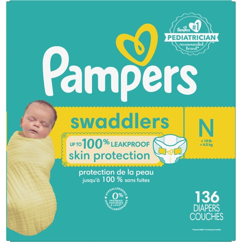 Pampers Swaddlers DiapersSize N 136's