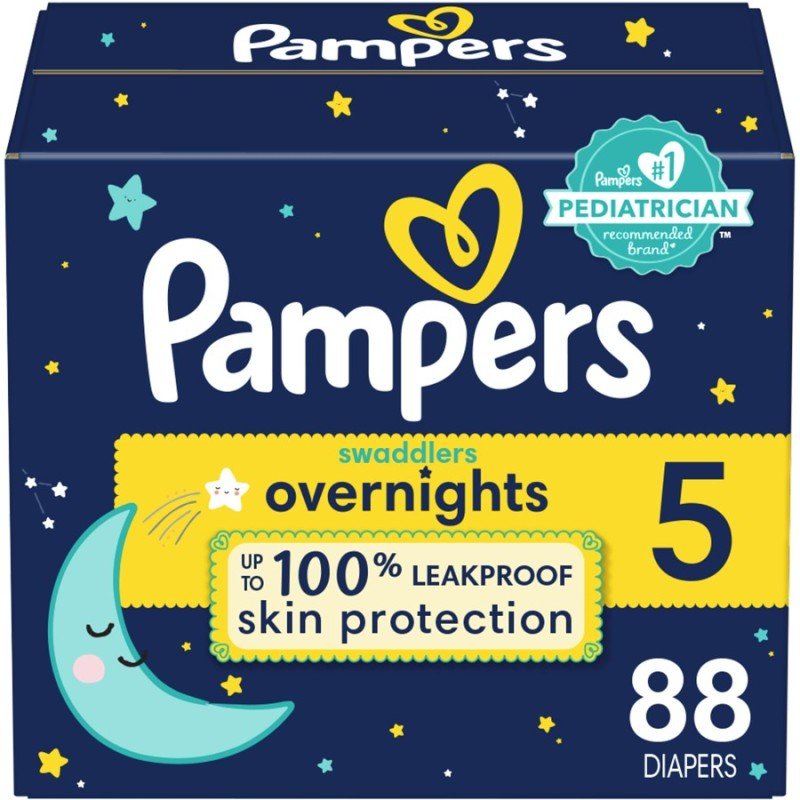 Pampers Swaddlers Overnites Diapers Size 5 88’s