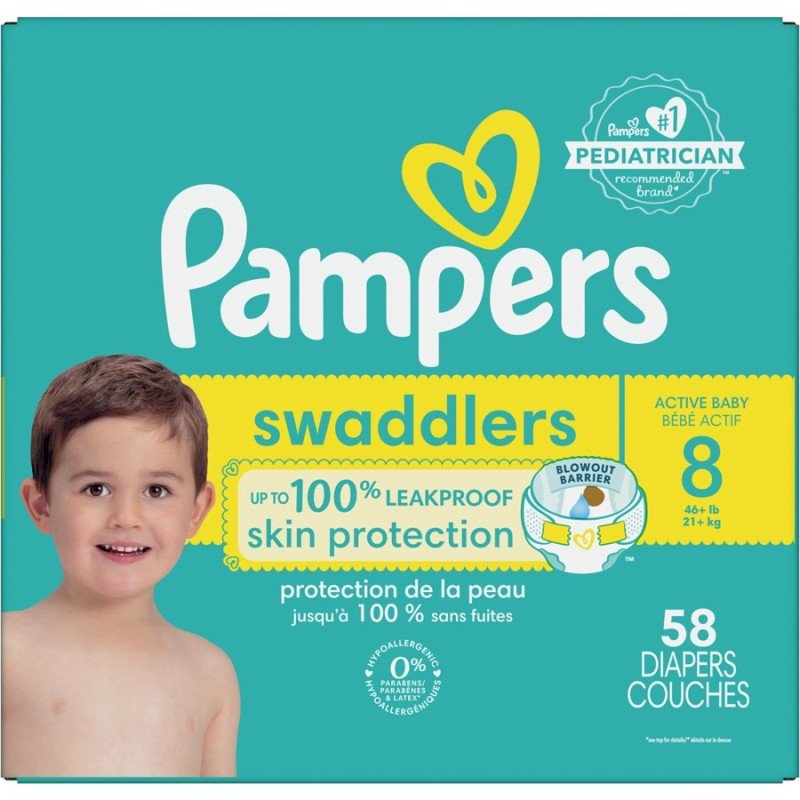 Pampers Swaddlers Diapers Econo Pack Size 8 58’s