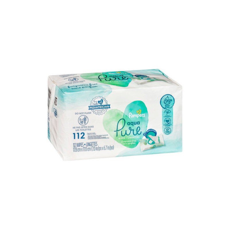 Pampers Baby Wipes Aqua Pure 112’s