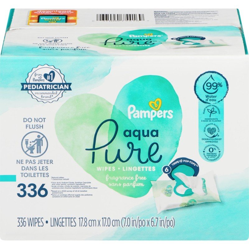 Pampers Aqua Pure Sensitive Baby Wipes 336’s