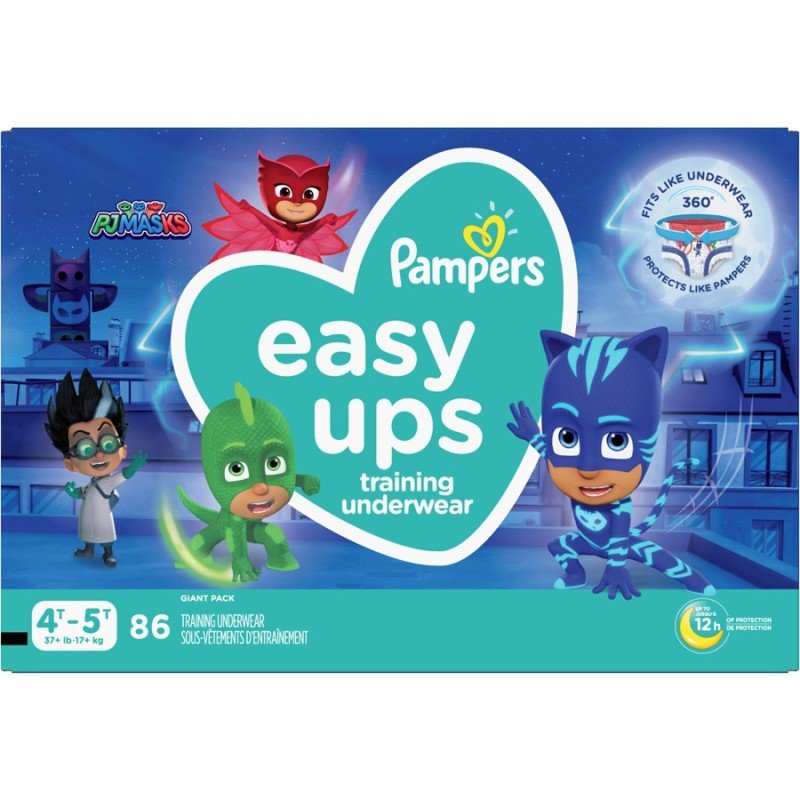 Pampers Easy Ups Training Underwear Boys 4T-5T 86's