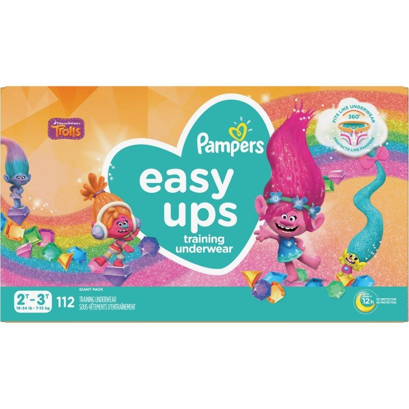 Pampers Easy Ups Training Underwear Girls 2T-3T 112's