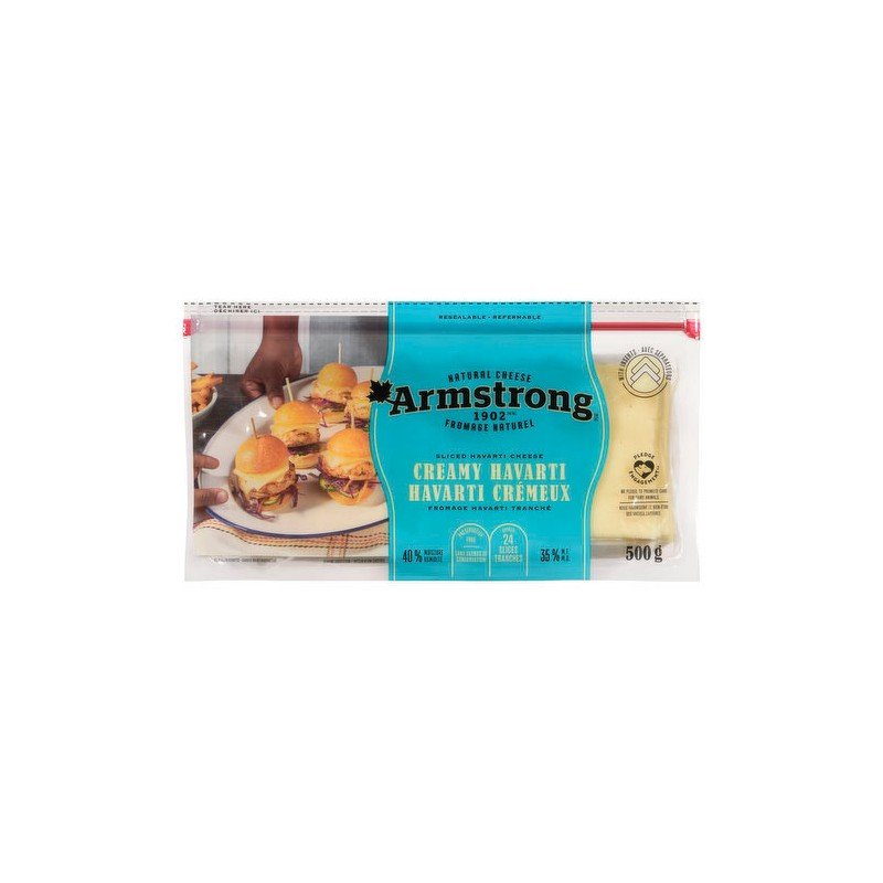 Armstrong Creamy Havarti Cheese Slices 500 g