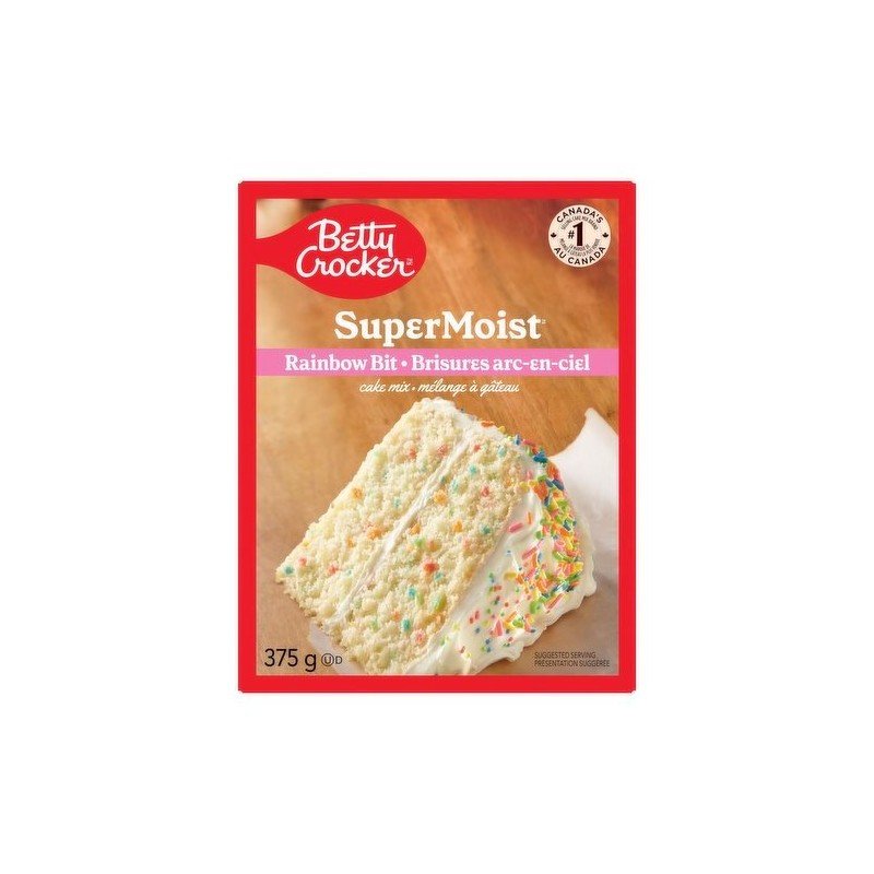 Betty Crocker Super Moist Cake Mix Rainbow Bits 375 g