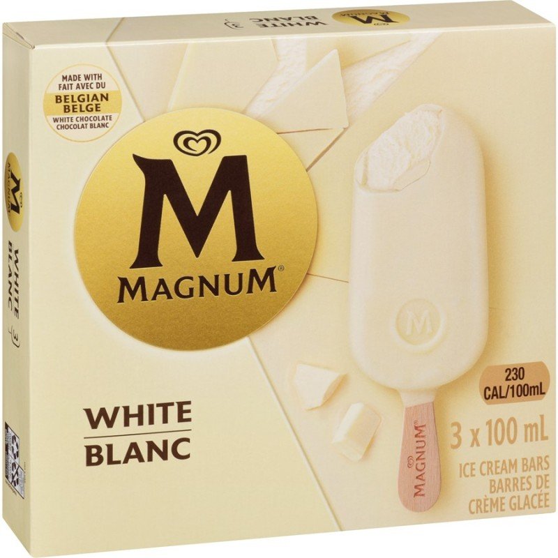 Magnum Ice Cream Bars White Chocolate 3 x 100 ml