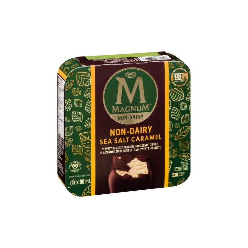 Magnum Non-Dairy Plant-Based Sea Salt Caramel Bars 3 x 90 ml