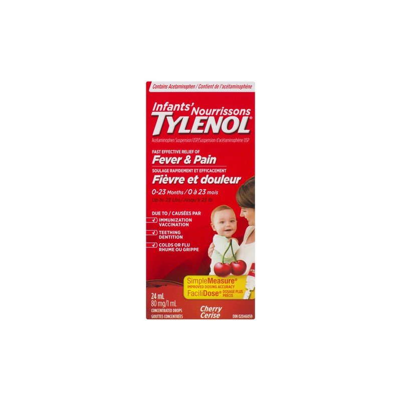 Infants’ Tylenol Fever & Pain Cherry Drops 24 ml