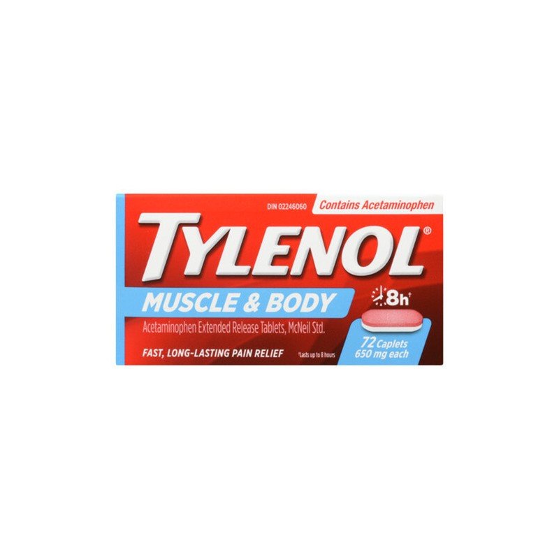 Tylenol Muscle & Body 650 mg 72 Caplets