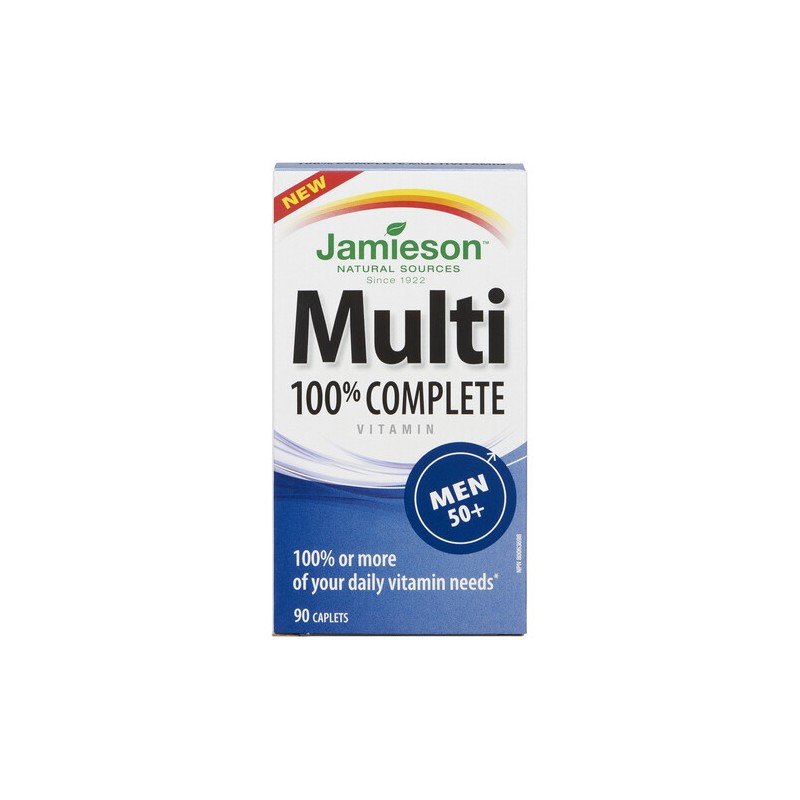 Jamieson Multi 100% Complete Vitamin Men 50+ Caplets 90's