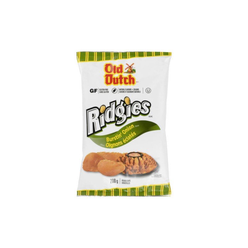 Old Dutch Ridgies Chips Burstin’ Onion 200 g