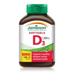 Jamieson Vitamin D3 1000 IU Softgels 150 + 30’s