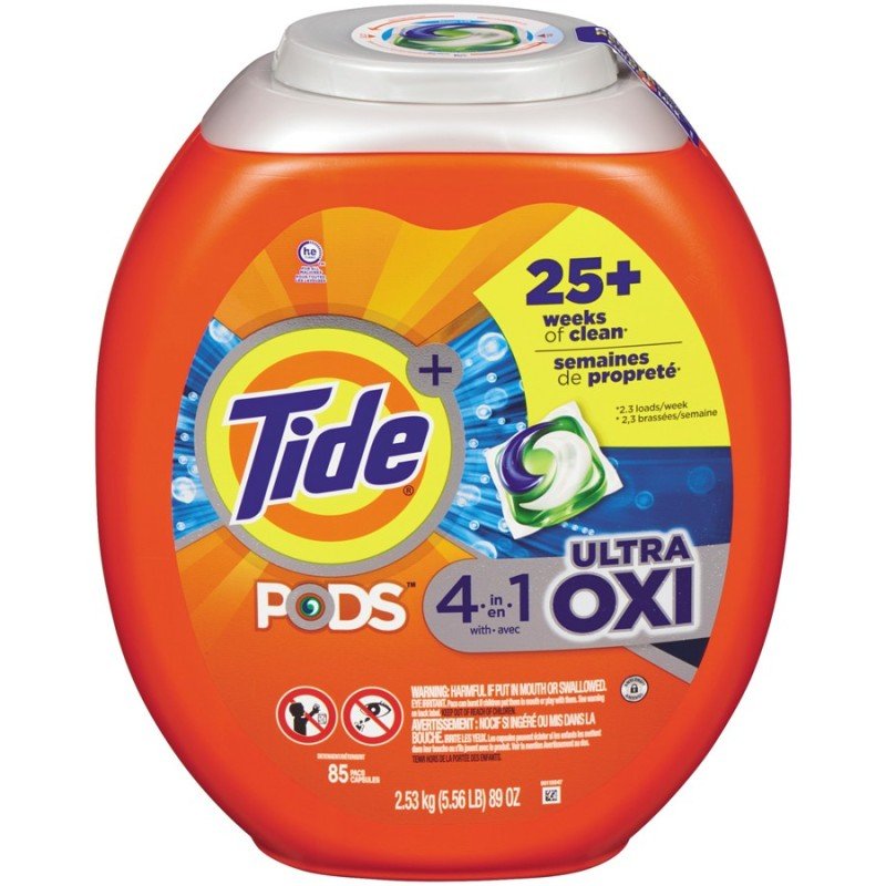 Tide Pods Laundry Detergent 4-in-1 Ultra Oxi 85’s