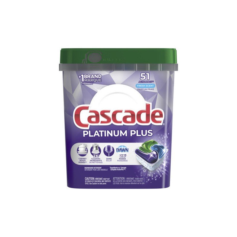 Cascade Platinum Plus Dawn Dishwasher Detergent Fresh Scent 51's