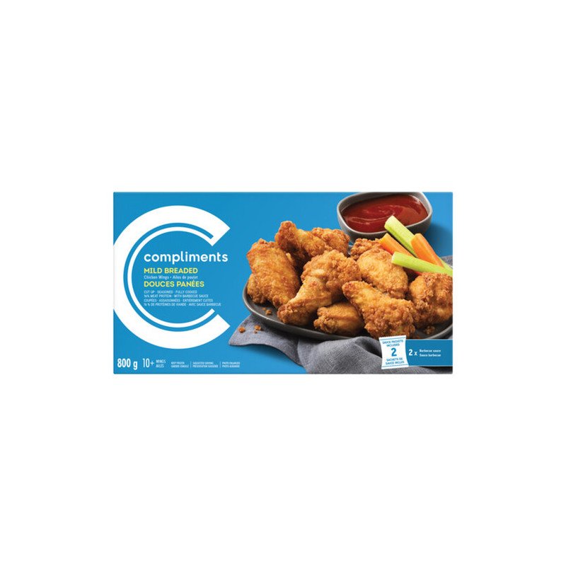 Compliments Mild Breaded Chicken Wings 800 g