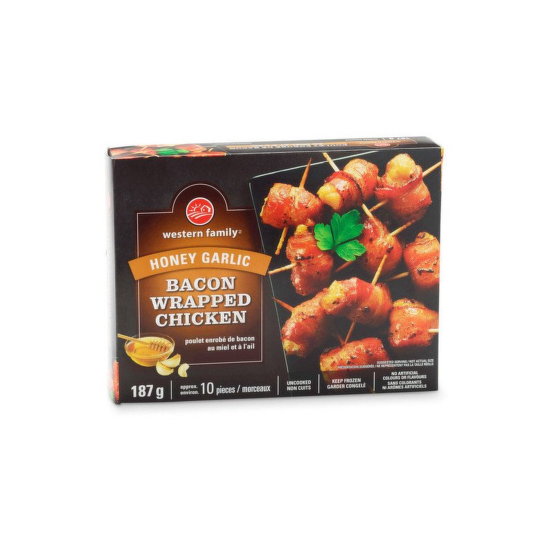 Western Family Honey Garlic Bacon Wrapped Chicken 187 g